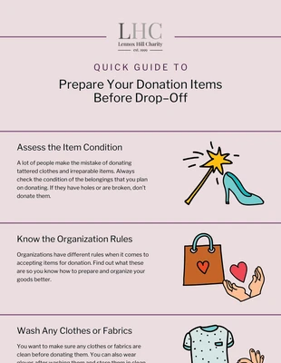 Free  Template: Plum Charity Infographic