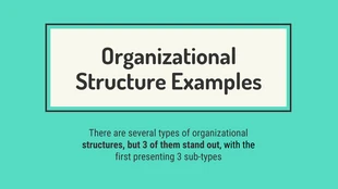 Free  Template: Presentación de la estructura organizativa