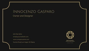 Black and Gold Simple Jewelry Business Card - Seite 2