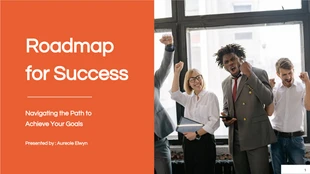 business  Template: Black and Orange Roadmap Presentation