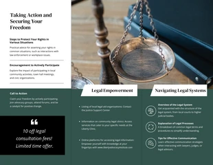 Black and Green Simple Legal Tri-fold Brochure - Pagina 2