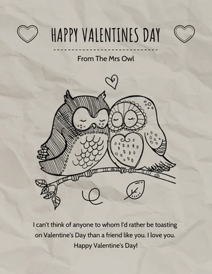 Free  Template: Beigefarbenes Valentinstag-Poster mit klassischer Textur