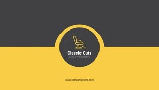 Black and Yellow Professional Business Card Barber - صفحة 2