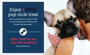 Free  Template: Holiday Pet Retail Free Coupon Voucher