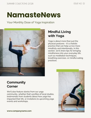 Free  Template: White Green and Clean Health Newsletter