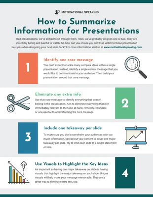 business  Template: Infografik zur Zusammenfassung von Informationen für Präsentationen