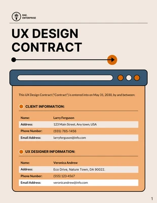 Free  Template: UX Design Contract Template
