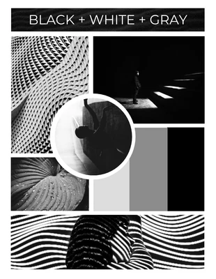 Free  Template: Gray Abstract Mood  Board