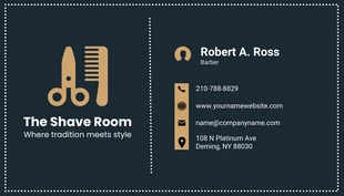 Free  Template: Blue white ticket business card barber