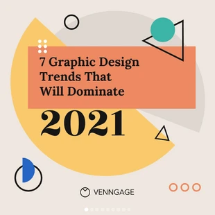 Free  Template: Tendências de design gráfico 2021 Post do carrossel do Instagram