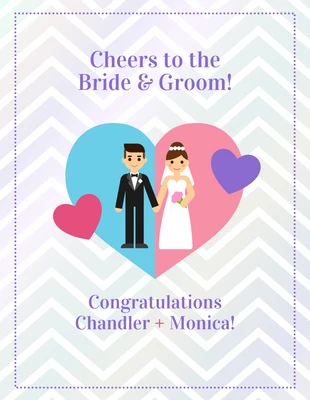 premium  Template: Bride and Groom Wedding Card