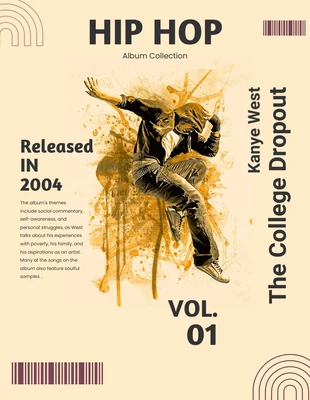 Free  Template: HIP HOP yellow album collection
