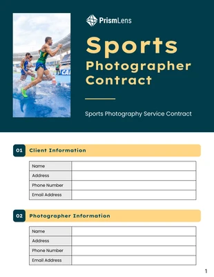 premium  Template: Sports Photographer Contract
