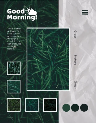 Free  Template: Affiche typographique moderne de texture blanche et verte