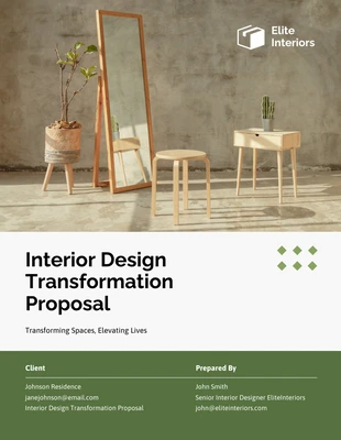 business  Template: Proposta de design verde minimalista