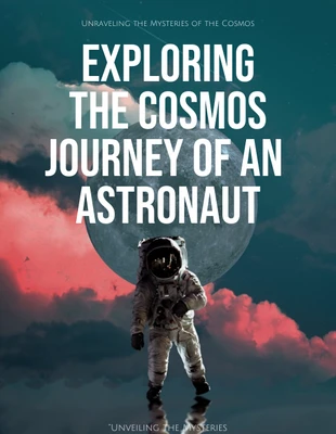 Free  Template: Portada del libro electrónico Astronauta fotográfico
