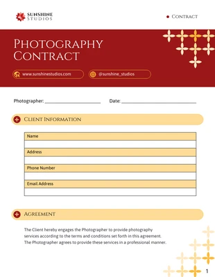 premium  Template: Photography Contract