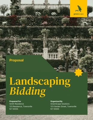 Free  Template: Landscaping Bidding Proposals