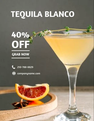 Free  Template: Simple Drinks Sale and Promotion for Bar Poster Template