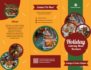 premium  Template: Holiday Catering Menu Brochure