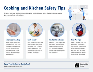 business  Template: Kitchen Safety Tips : Cooking Infographic