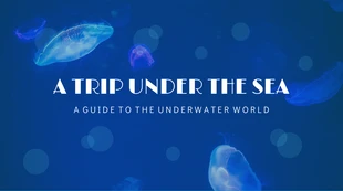Free  Template: لافتة مدونة Blue Underwater