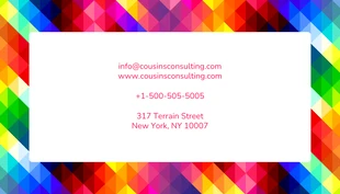 Free  Template: Vibrant Pattern Personal Business Card