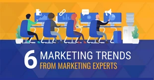 premium  Template: 6 Marketing Expert Trends Facebook Post