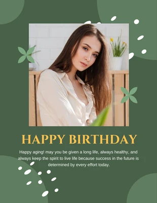 Green Happy Birthday Flyer