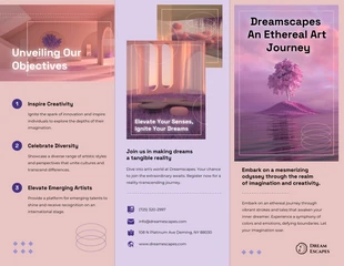 premium  Template: Catchy Soft Purple and Pink Art Brochure