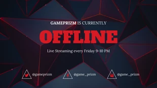 premium  Template: Banner do YouTube do Prizm Twitch off-line