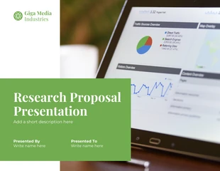 Free  Template: White And Green Modern SImple Professional Media Research Presentation