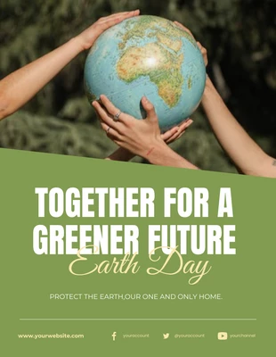 Free  Template: ملصق حملة يوم الأرض الخضراء