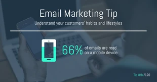 Free  Template: Dica de marketing por e-mail Postagem no LinkedIn