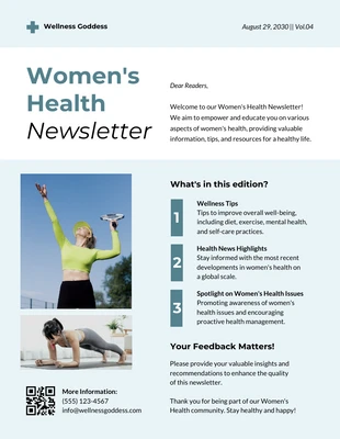 premium  Template: Women's Health Newsletter