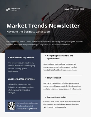 business  Template: Market Trends and Analysis Newsletter