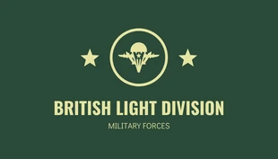 Free  Template: Cartão de visita militar de ilustração simples verde