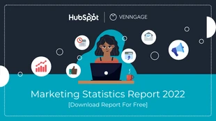 Free  Template: Intestazione delle statistiche di marketing