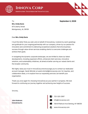 business  Template: Professional Red Company Letterhead