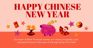 Free  Template: Chinese New Year of the Pig Facebook Post