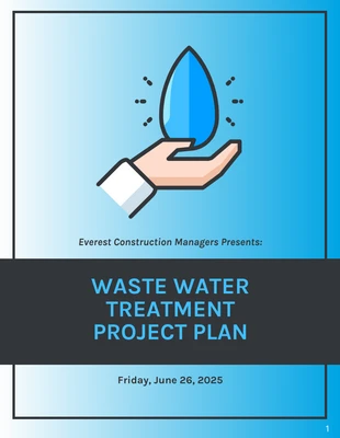 Free  Template: Illustrative Waste Water Treatment Project Plan