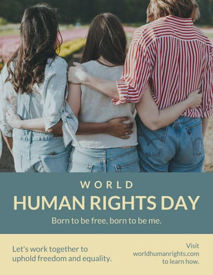 premium  Template: Simple Human Rights Posters