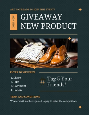 Free  Template: New Product Giveaway Flyer Template