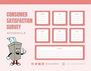 Free  Template: Baby Pink Cute Illustration Consumer Survey Schedule Template