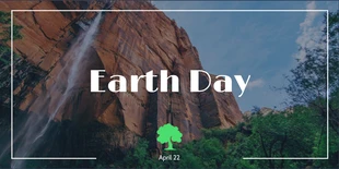 Free  Template: Earth Day April 22 Twitter Post