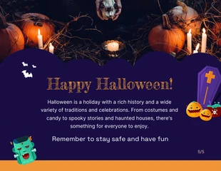 Dark Purple and Orange Halloween Celebration Presentation - Pagina 5