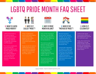 premium  Template: Hoja de preguntas frecuentes sobre el Mes del Orgullo LGBTQ