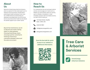 business  Template: Tree Care & Arborist Services Brochure