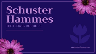 Navy And Purple Modern Flower Boutique Loyalty Card - Pagina 2