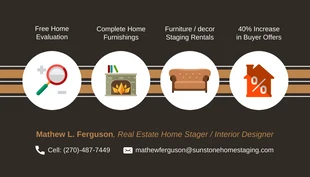 Home Staging Real Estate Business Card - صفحة 2